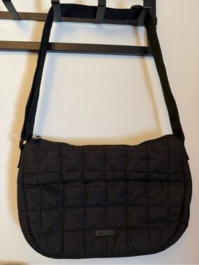 Reebok Black Crossbody Sling Bag with White Logo Tag
